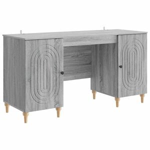 vidaXL Galds Pelēks Sonoma ozols 142,5 x 50 x 75 cm Inženierijas koks