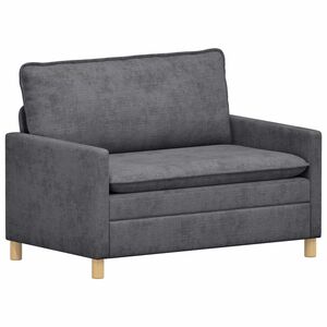 vidaXL Dīvāns Tum&scaron;i pelēka 126 x 81 x 87,5 cm Poliesters