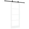 vidaXL Slīdo&scaron;ās durvis ORKDAL Balts un melns 83 x 202 cm