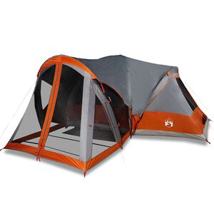 vidaXL ģimenes telts, tipi, 8 personām, pelēka, ūdensnecaurlaidīga
