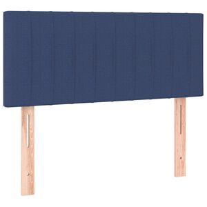 vidaXL gultas galvgalis, 100x5x78/88 cm, zils audums