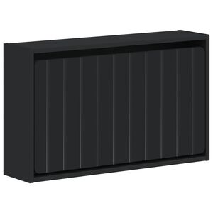 vidaXL Sienā piestiprināms apavu skapis ZWOLLE 71 x 17 x 43 cm Melns