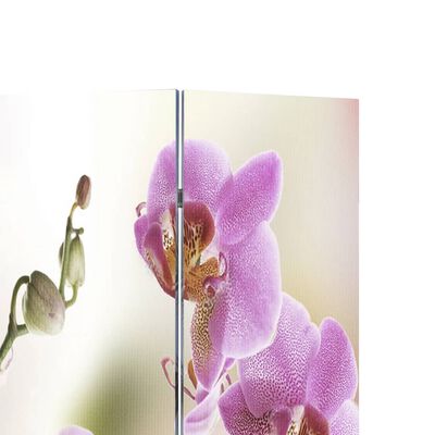 vidaXL istabas aizslietnis, 200x170 cm, saliekams, ziedu apdruka
