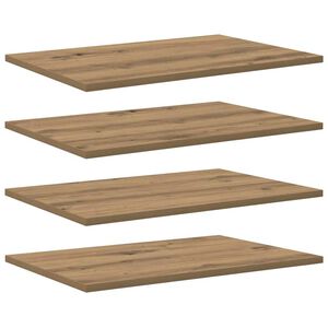 vidaXL Grāmatplaukta Paneļa 3 līmeņi 4 gab. 60 x 40 x 1,5 cm Brūna