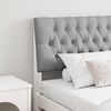 vidaXL Mīkstināts gultas galvgalis Gai&scaron;i pelēks 200 cm