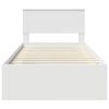 vidaXL Gultas rāmis Balts 100 x 200 cm Ciets priedes koks