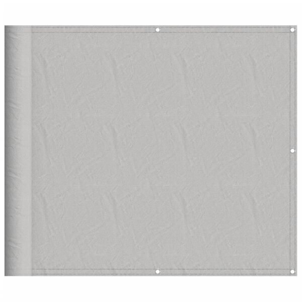 vidaXL balkona aizslietnis, gai&scaron;i pelēks, 90x500 cm, 100% poliestera