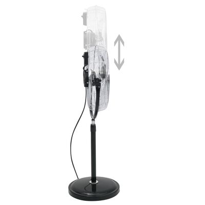 vidaXL grīdas ventilators, noliecams, 3 ātrumi, 45 cm, 100 W