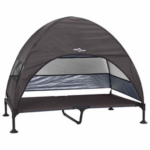 vidaXL Paaugstināta suņu gulta 127 x 81 x 108 cm Audums un tērauds