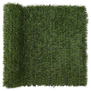 vidaXL Mākslīgais Žogs Gai&scaron;i zaļa 1 x 10 m PVC un tērauds