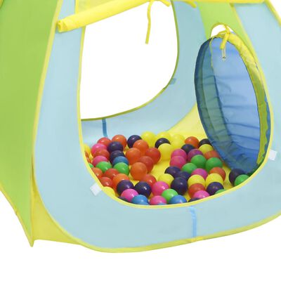 vidaXL bērnu rotaļu telts ar 100 daudzkrāsainām bumbiņām