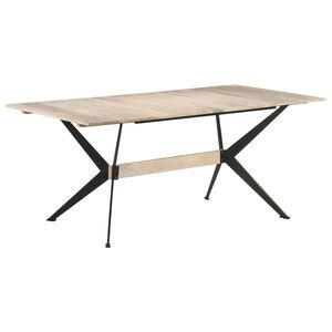 vidaXL virtuves galds, 180x90x76 cm, mango masīvkoks