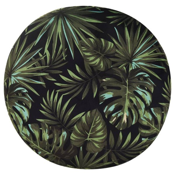 vidaXL apaļ&scaron; krēsls ar uzglabā&scaron;anas nodalījumu, daudzkrāsains audums 31 x 37 cm