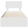 vidaXL Gultas rāmis ar atvilktni Balts 75 x 190 cm Inženierijas koks