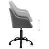 vidaXL grozāms virtuves krēsls, gai&scaron;i pelēks audums