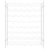 vidaXL vīna pudeļu plaukts, 48 pudelēm, balts metāls