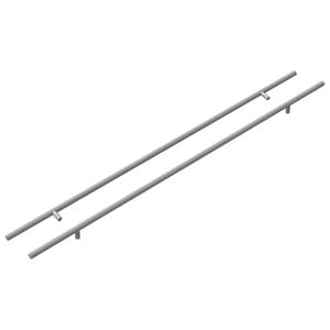 vidaXL Skapja rokturis 2 gab. Sudraba 800 mm Nerūsējo&scaron;s tērauds