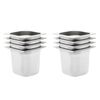 vidaXL Gastronorm trauki, 8 gab., GN 1/6, 150 mm, nerūsējo&scaron;s tērauds