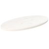 vidaXL galda virsma, balta, 80x40x2,5 cm, priedes masīvkoks, ovāla