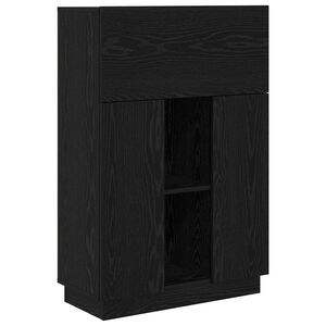 vidaXL Galds Melns ozolkoks 71.5 x 31.5 x 106.5 cm Inženierijas koks