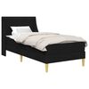 vidaXL Gultas rāmis ar matraci Melns 90 x 190 cm audums