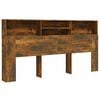 vidaXL gultas galvgalis ar plauktu, ozolkoka krāsa, 200x19x103,5 cm