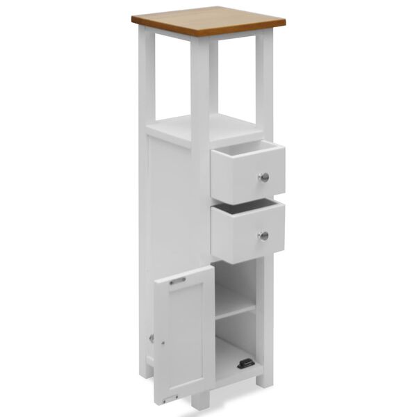 vidaXL augstā kumode ar atvilktnēm, 26x26x94 cm, ozola masīvkoks