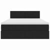 vidaXL Gulta ar uzglabā&scaron;anas vietu un LED Melna 140 x 190 cm Samts