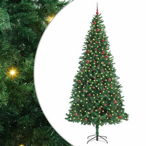 vidaXL Mākslīgā Ziemassvētku eglīte su 300 LED ar statīvu Zaļa 300 cm