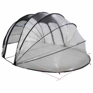 vidaXL Baseina telts kupola Caurspīdīgs 538 x 440 x 204 cm PVC