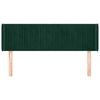 vidaXL galvgalis ar malām, tum&scaron;i zaļ&scaron; samts, 147x16x78/88 cm