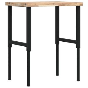 vidaXL darbagalds, 80x60x(73-99,5) cm, akācijas masīvkoks, taisnstūra