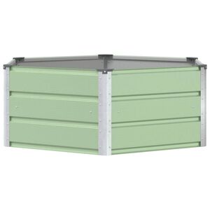 vidaXL Puķu kaste Pasteļzaļa 129 x 129 x 45 cm Tērauds