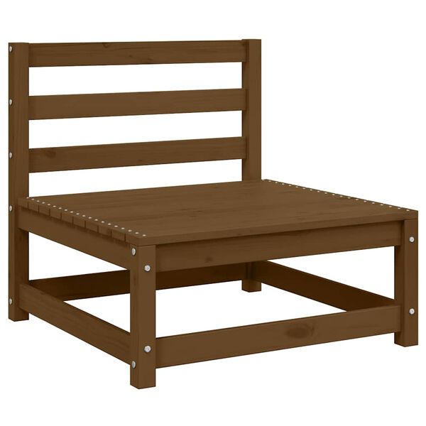 vidaXL 3-daļīgs dārza atpūtas mēbeļu komplekts, brūns priedes koks