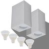 vidaXL āra LED sienas lampa, divvirzienu, 2 gab., taisnstūra