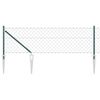 vidaXL Zaru žogs ar adatām 0,8 x 25 m PVC pārklāts tērauds Zaļa Tīkls