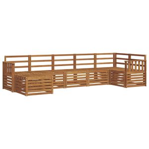 vidaXL Stūru dīvānu komplekts 7 pcs Dabiska