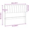vidaXL Mīkstināts gultas galvgalis Pelēkbrūna 100 cm