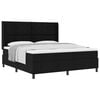 vidaXL Kastītes atsperu gulta ar spilvenu Melns 200 x 180 cm audums