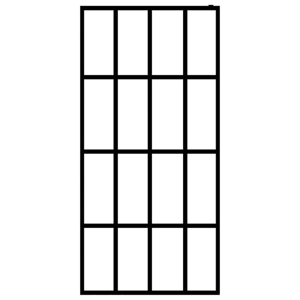 vidaXL dušas siena, matēts rūdīts stikls, 100x195 cm