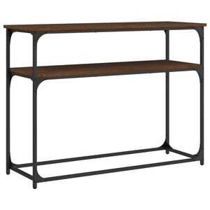 vidaXL konsoles galdiņ&scaron;, brūna koka, 100x35,5x75 cm, inženierijas koks