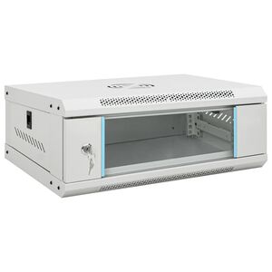 vidaXL Tīkla skapis ar uzglabā&scaron;anu Grey 530 x 400 x 210 mm Tērauds