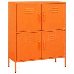 vidaXL skapītis, 80x35x101,5 cm, tērauds, oranžs