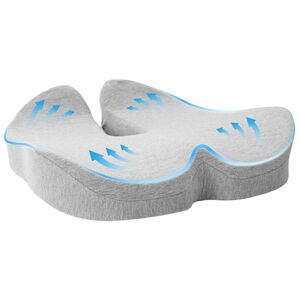 vidaXL Sēdvietas spilvens Gai&scaron;i pelēks 50 x 43 x 10 cm Atmiņas putas