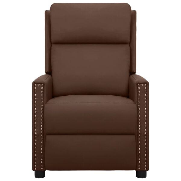vidaXL elektrisks atpūtas krēsls, brūna mākslīgā āda