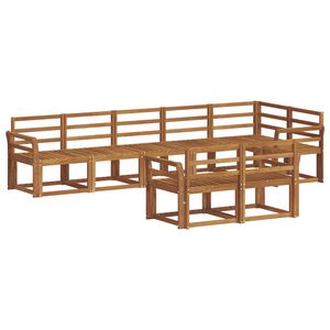 vidaXL Āra dīvānu komplekts 8 pcs Dabiska Cietā akācijas koks