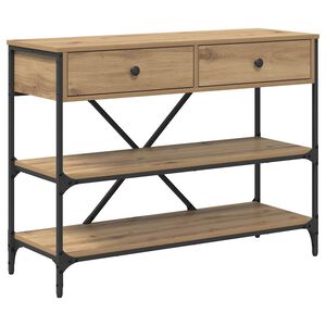 vidaXL Konsoles galds Brūna 100 x 34,5 x 75 cm koka