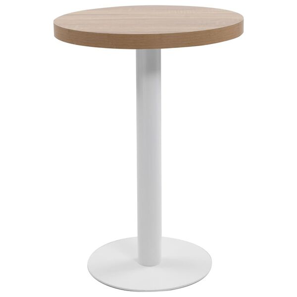 vidaXL bistro galds, gaiši brūns, 60 cm, MDF