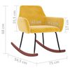 vidaXL šūpuļkrēsls, dzeltens samts