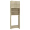 vidaXL veļasma&scaron;īnas plaukts, 64x25,5x190cm inženierijas koks, ozolkoka